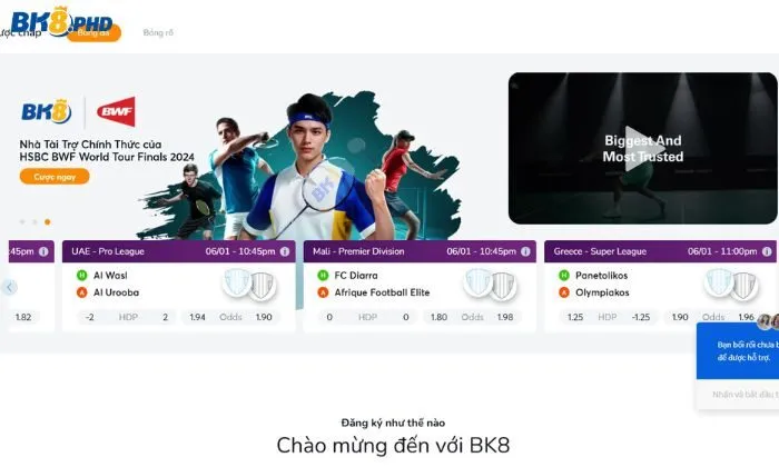 Giao diện của BK8 được thiết kế tỉ mỉ