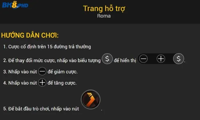 Hướng dẫn chơi đấu trường la mã đơn giản tại BK8